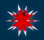 org. Annaberger Faltstern No. 7, 67 cm , weiss mit rotem Kern