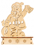 Leuchter Weihnachtsmann - 1 LED ca 11 x 15 cm