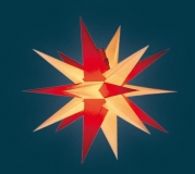 org. Annaberger Faltstern No. 5, 58 cm Durchmesser, rot-gelb